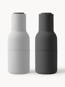 Saleiro e pimenteiro de designer com tampa em madeira de nogueira Bottle Grinder, 2 uni.