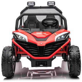 Carro elétrico para Crianças 24V 2 Lugares Buggy FASTER Rodas de EVA, Assento de couro Vermelho