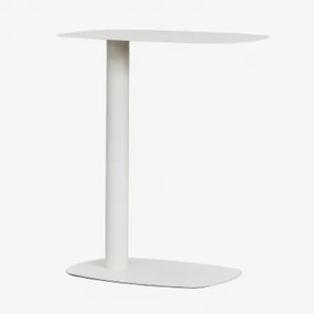 Mesa De Apoio Retangular 40x25 Cm Em Aço Inoxidável Odelia Gardénia Branco & ↑50 Cm - Sklum