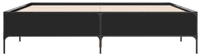 Estrutura de cama 200x200 cm derivados de madeira/metal preto