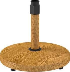 Outsunny Base para Chapéu de Sol Redonda com Pés Ajustáveis Base para Chapéu de Sol com Preenchimento de Cimento 24,5 kg Ø48x44 cm Madeira | Aosom Portugal