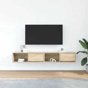 Móveis de TV 2pcs 80x31x25,5cm deriv. madeira carvalho sonoma