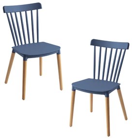 Pack 2 Cadeiras Leka - Azul Petróleo