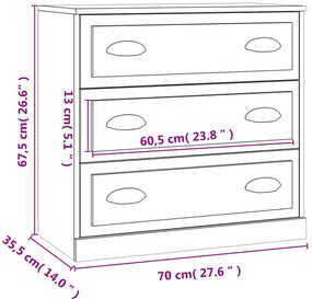 Aparadores 2 pcs derivados de madeira branco
