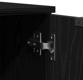 Armário para TV vidaXL Preto Carvalho 102x35x36,5 cm Madeira Engineere