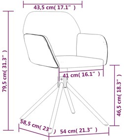 Cadeiras de jantar giratórias 2 pcs veludo preto
