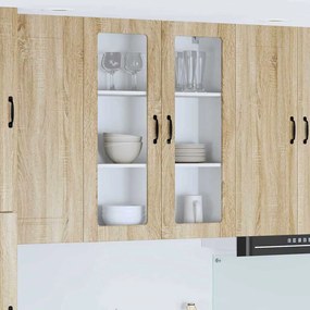 vidaXL Armário de cozinha suspenso Carvalho Sonoma 80 x 31 x 100 cm