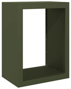 Suporte para lenha 60x40x80 cm aço verde