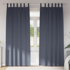 vidaXL Cortinas opacas 2 pcs Cinzento-escuro 225 x 140 cm Poliéster