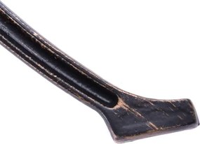 Conjunto de mesa de jardim e 2 cadeiras de jardim Conjunto de 3 peças para exterior em metal cor de bronze