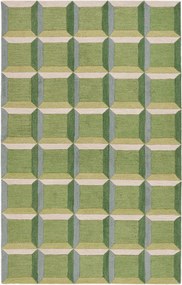 Tapete de lã artesanal de pelo curto Xanthe