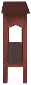 Mesa consola 110x30x75 cm madeira de mogno maciça castanho