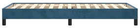 Estrutura de cama sem colchão 80x200 cm veludo azul-escuro