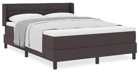 Cama Box Marrom Escuro 140 x 190 cm Tecido e Espuma