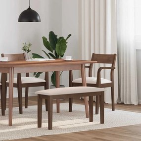 vidaXL Banco 90 cm madeira seringueira maciça castanho
