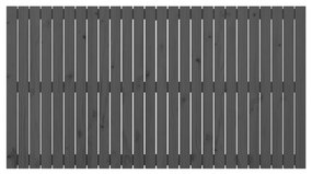 Cabeceira de parede 166x3x90 cm madeira de pinho maciça cinza