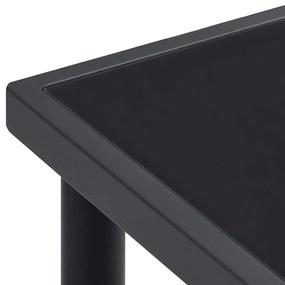 Mesa de jantar para jardim 190x90x74 cm aço antracite