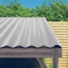 vidaXL Painéis de telhado 12 pcs 100x36 cm aço revestido a pó prateado