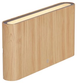 Candeeiro de Parede Exterior Escandinavo em Madeira 17,5cm incl. LED IP65 - Batt Escandinavo
