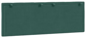 Almofadão de cabeceira 140 cm veludo verde-escuro