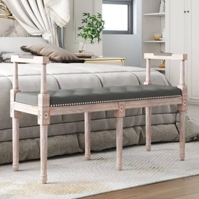 344423 vidaXL Banco 110x40x70 cm tecido cinzento-escuro