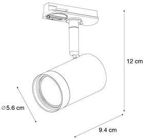Foco de calha moderno monofásico bronze escuro - Jeana Moderno