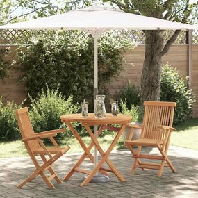 vidaXL Conjunto de Jantar para Jardim 2 pcs Castanho