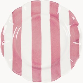 Prato de sobremesa pintado à mão Stripe