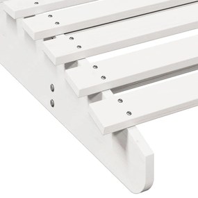 Espreguiçadeira 205x70x31,5 cm madeira de pinho maciça branco