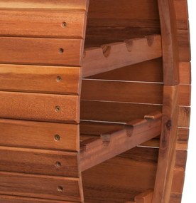 Garrafeira Estante para vinhos para 12 garrafas em design de barril de vinho 90 x 50 x 30 cm Castanho