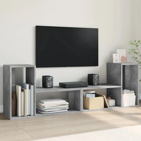 Móveis de TV 2pcs 75x30x50 cm derivados madeira cinza cimento