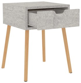 Mesas de cabeceira 2 pcs derivados madeira cinza cimento