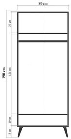 Guarda-roupa City – Multicolor – 80 cm x 190 cm x 45 cm