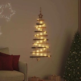 vidaXL Árvore de Natal com 30 LEDs Natural 90 cm freixo maciço