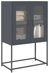 Aparador alto 68x39x107 cm aço antracite