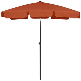 vidaXL Guarda-sol de praia 180x120 cm terracotta