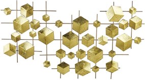 Decoração de parede em cubos dourados FLEROVIUM Beliani