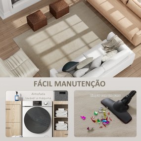 Tapete para Sala de Estar 230x160 cm Tapete Lavável à Máquina Pelo Longo Macio Estilo Moderno Creme