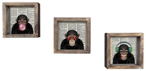Pintura Decorativa em MDF com Moldura UKZM011 – Multicolor – 15 x 15 c