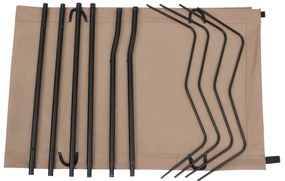 Cama de campismo 180x60x19 cm tecido oxford e aço cinza-acast.