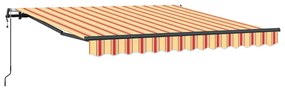 Tenda Retrátil Automática Amarela e Laranja 300x250 cm