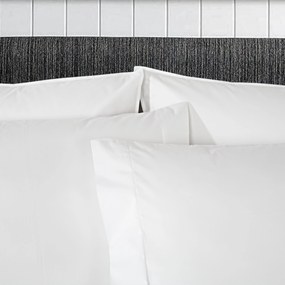 500 Fios - Jogo de lençóis 100% algodão cetim branco: 1 lençol capa ajustable 160x200+30 cm + 1 lençol superior 260x290 cm + (2) Fronhas 50x70 cm
