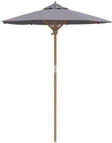 Parasol de Jardim Cinza Escuro 180x230 cm Bambu
