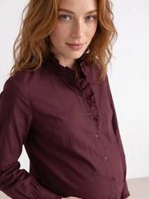 Camisa de gravidez e amamentação ameixa