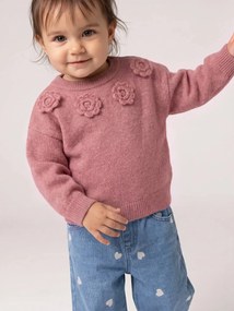 Pullover VERTBAUDET para bebé menina rosado