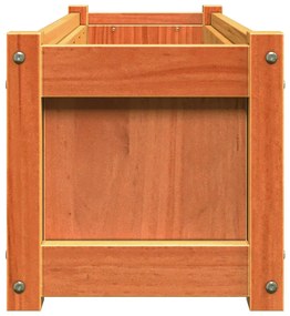 Vasos/floreiras de jardim 2 pcs pinho maciço castanho cera