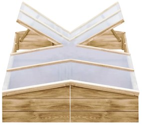 vidaXL Estufas 2 pcs 200x50x35 cm madeira de pinho impregnada