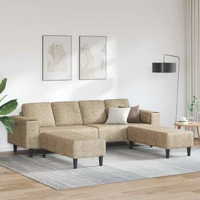 Conjunto de Sofás 3 pcs Cinzento-claro Couro camurça sintético