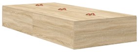 Estrutura de Cama de Armazenamento Carvalho Sonoma 75x190 cm