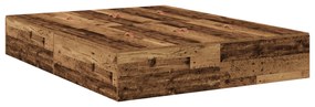 Cama com Armazenamento vidaXL Madeira Velha 135x190 cm